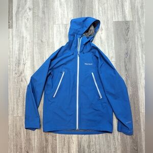 Men's Marmot Minimalist Goretex Rain Jacket Large L Blue CC-759